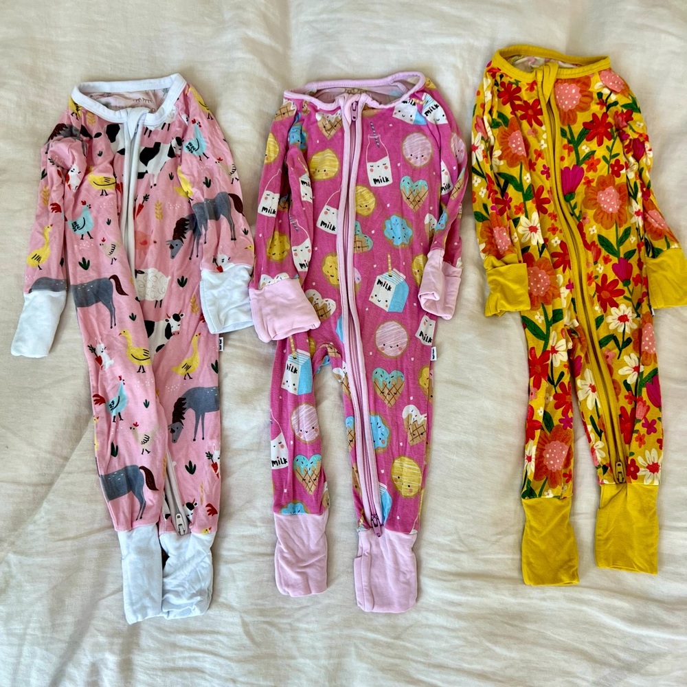 Little Sleepies 0-3mon Baby Zipper Sleepers